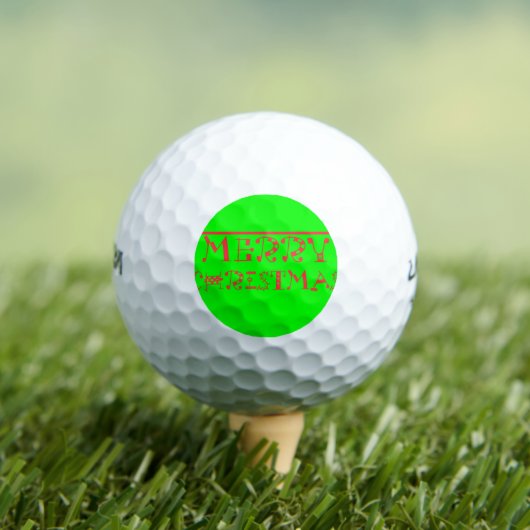 Merry Christmas Typography Design: een feestelijke Golfballen (Insitu Shirt)