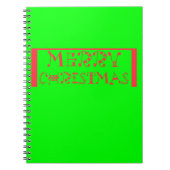 Merry Christmas Typography Design: een feestelijke Notitieboek (Voorkant)