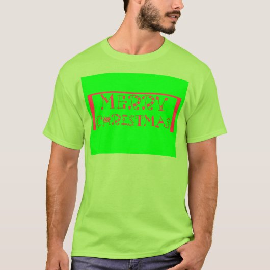Merry Christmas Typography Design: een feestelijke T-shirt (Voorkant)