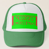Merry Christmas Typography Design: een feestelijke Trucker Pet (Voorkant)