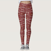 Merry Christmas Typography Leggings (Voorkant)