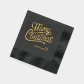 Merry Christmas Typography Party Folie Servetten (Links)