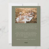 Merry Christmas Typography Sage Green Photo Feestdagenkaart (Achterkant)