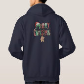 Merry Christmas Typography Teddy Bear Hoodie (Achterkant)