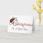 MERRY CHRISTMAS & U WORDT AANGEMERKT ***BOSS** KAART (Gele Bloem)