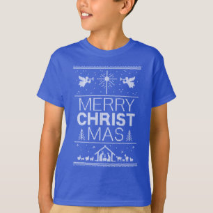Merry CHRISTmas Ugly Sweater Jesus Christelijk T-shirt