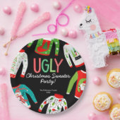 Merry Christmas Ugly Sweater Party Papier Bord (Feest)