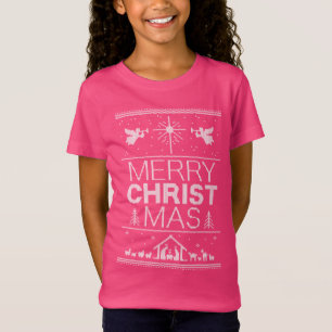 Merry CHRISTmas Ugly Sweater Religious Christelijk T-shirt