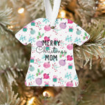 Merry Christmas Ugly Sweater Waterverf Ornament<br><div class="desc">Kerstberoemde versiering - Kerst Ugly Sweater</div>