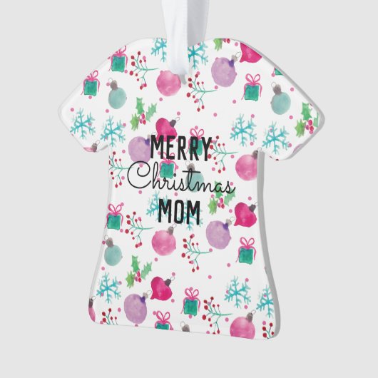 Merry Christmas Ugly Sweater Waterverf Ornament (voorkant)