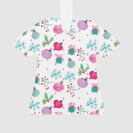 Merry Christmas Ugly Sweater Waterverf Ornament (achterkant)