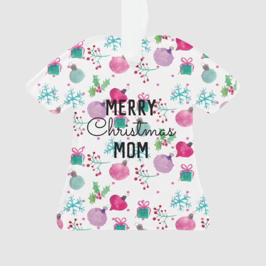 Merry Christmas Ugly Sweater Waterverf Ornament (voorkant)