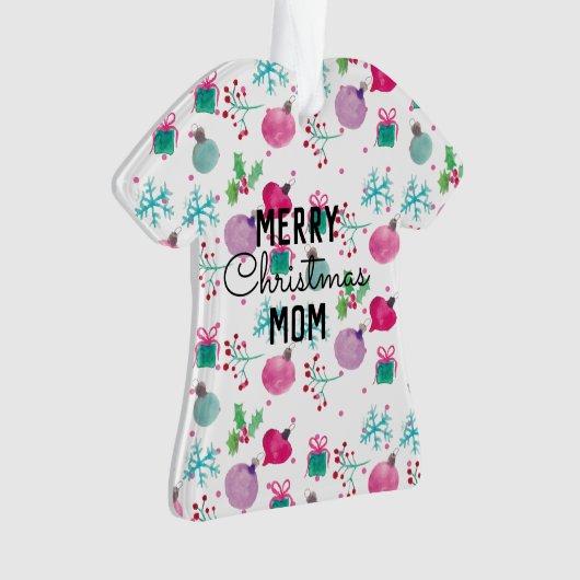 Merry Christmas Ugly Sweater Waterverf Ornament (voorkant)