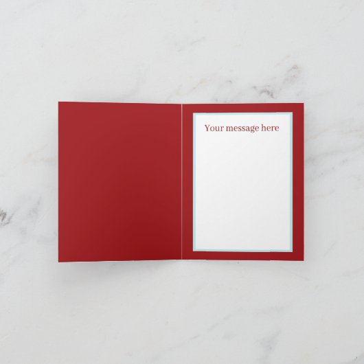 Merry Christmas unicorn voeg bericht toe Feestdagen Kaart (Binnen)