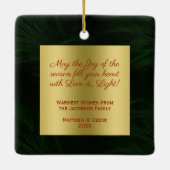 Merry Christmas Unique Fun Bauble Photo Lijst Keramisch Ornament (Achterkant)