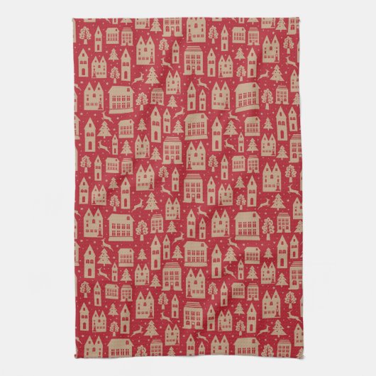 MERRY CHRISTMAS | Vakantiepatroon Theedoek (Verticaal)