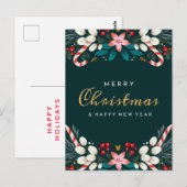 MERRY CHRISTMAS | Vakantische Briefkaart (Voorkant / Achterkant)