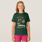 MERRY CHRISTMAS VAN DE SLOTH POLE Girl's Holiday T-shirt (Voorkant volledig)