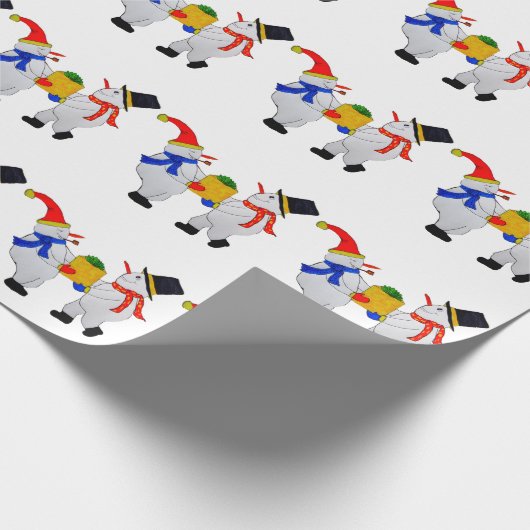 MERRY CHRISTMAS VAN DE SNOWMEN CADEAUPAPIER (Hoek)