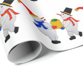 MERRY CHRISTMAS VAN DE SNOWMEN CADEAUPAPIER (Rol Hoek)