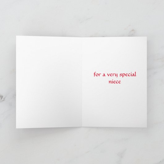 *MERRY CHRISTMAS VAN DOLL NAAR ONZE NIECE* FEESTDAGEN KAART (Binnen)