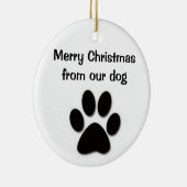 MERRY CHRISTMAS VAN ONZE DOG-ORNAMENT KERAMISCH ORNAMENT (Rechts)