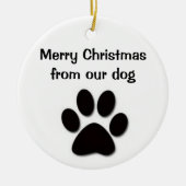 MERRY CHRISTMAS VAN ONZE DOG-ORNAMENT KERAMISCH ORNAMENT (Voorkant)