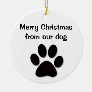 MERRY CHRISTMAS VAN ONZE DOG-ORNAMENT KERAMISCH ORNAMENT