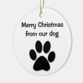 MERRY CHRISTMAS VAN ONZE DOG-ORNAMENT KERAMISCH ORNAMENT (Links)