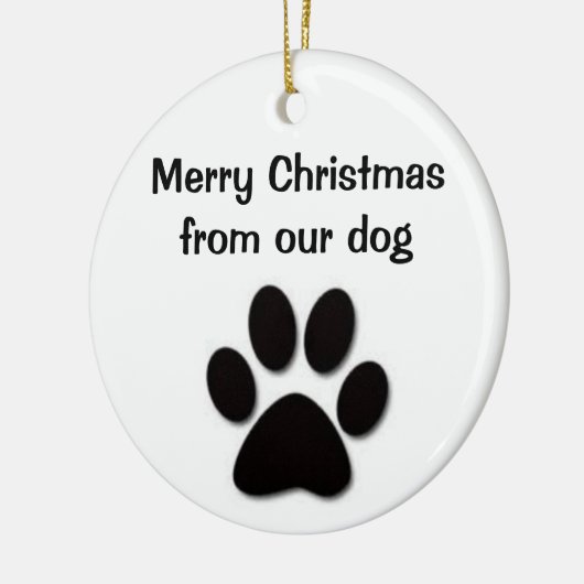 MERRY CHRISTMAS VAN ONZE DOG-ORNAMENT KERAMISCH ORNAMENT (Links)