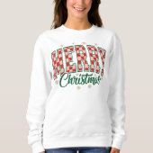 Merry Christmas Varsity Letter Sweatshirt (Voorkant)
