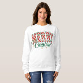 Merry Christmas Varsity Letter Sweatshirt (Voorkant volledig)