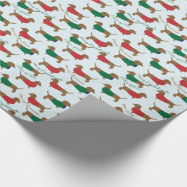 MERRY CHRISTMAS, VEEL DACHSHUNDS GIFT WRAP PAPIER