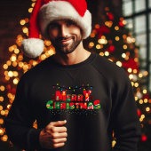 Merry Christmas: Verlichte vreugde in typografie T-shirt