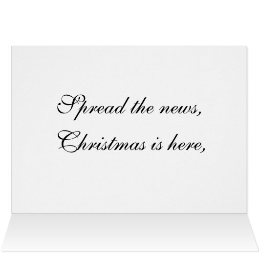 MERRY CHRISTMAS VERSPREID DE NIEUWS-kaart (Binnen Horizontaal (Boven))