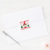 MERRY CHRISTMAS. VIERKANTE STICKER (Envelop)