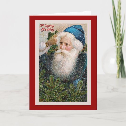 "Merry Christmas" Vintage Christmas Kaart (Voorkant)