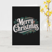 Merry Christmas Vintage Festive Holiday Nk Xmas  Kaart (Gele Bloem)