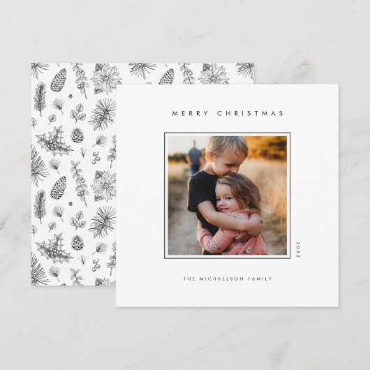 MERRY CHRISTMAS Voeg je foto toe (Voorkant / Achterkant)