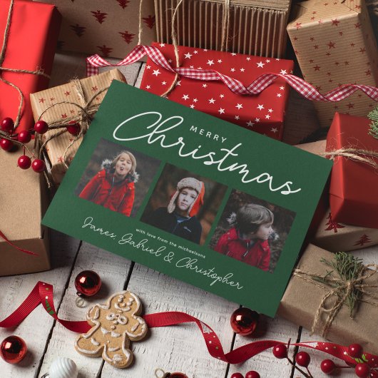 MERRY CHRISTMAS | Voeg je foto's toe Kaart