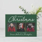 MERRY CHRISTMAS | Voeg je foto's toe Kaart (Staand voorkant)