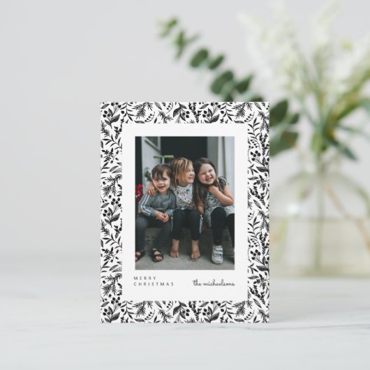 MERRY CHRISTMAS | Voeg uw foto-Briefkaart toe Briefkaart (Staand voorkant)