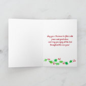 Merry Christmas Volunteer Custom Name Kaart (Binnen)