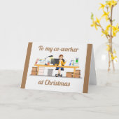 MERRY CHRISTMAS VOOR EEN CO-WERKER EN EEN VRIEND K KAART (Gele Bloem)
