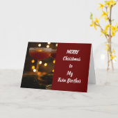 **MERRY CHRISTMAS VOOR MIJN BROER* KAART (Gele Bloem)