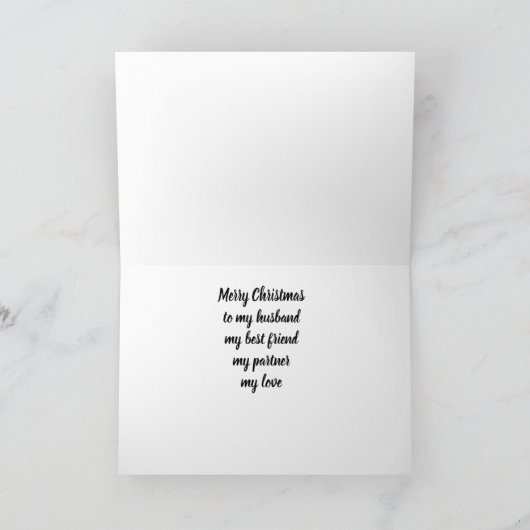 MERRY CHRISTMAS VOOR MIJN **HUSBAND** FEESTDAGEN KAART (Binnen)