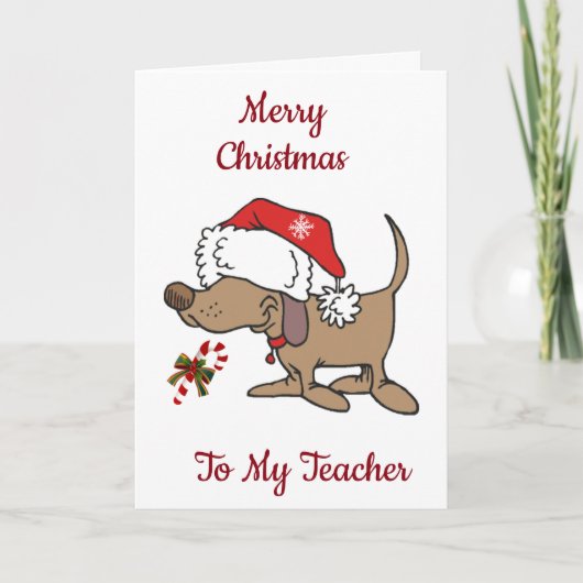 MERRY CHRISTMAS VOOR MIJN ***LERER** FEESTDAGEN KAART (Voorkant)