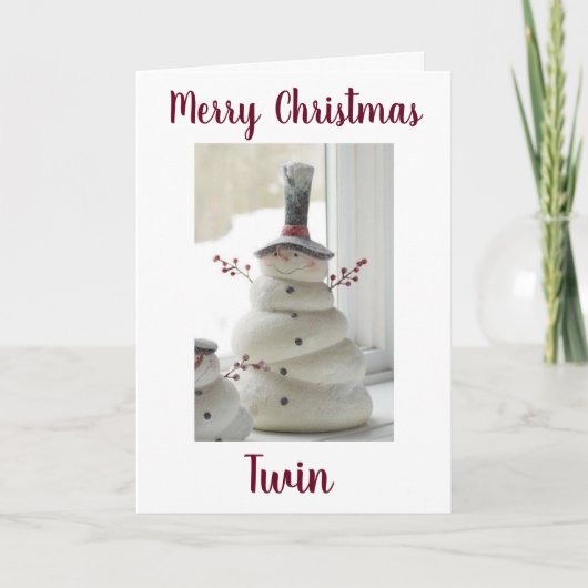 MERRY CHRISTMAS VOOR MIJN ***TWIN *** FEESTDAGEN KAART (Voorkant)