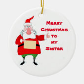 ***MERRY CHRISTMAS VOOR MIJN ZUS** KERAMISCH ORNAMENT (Voorkant)