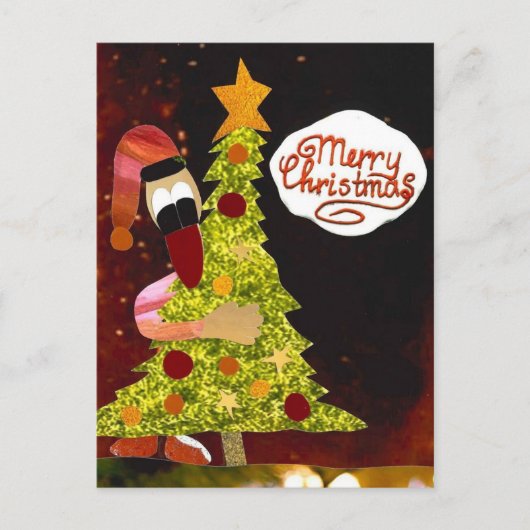 Merry Christmas vrolijk kerstfeest kerstboom eend Briefkaart (Voorkant)